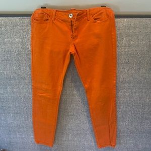 Banana Republic orange jeans.